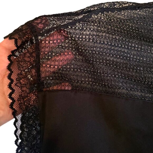 ERES silk blouse top with eyelet lace details, black - Picture 7 of 10